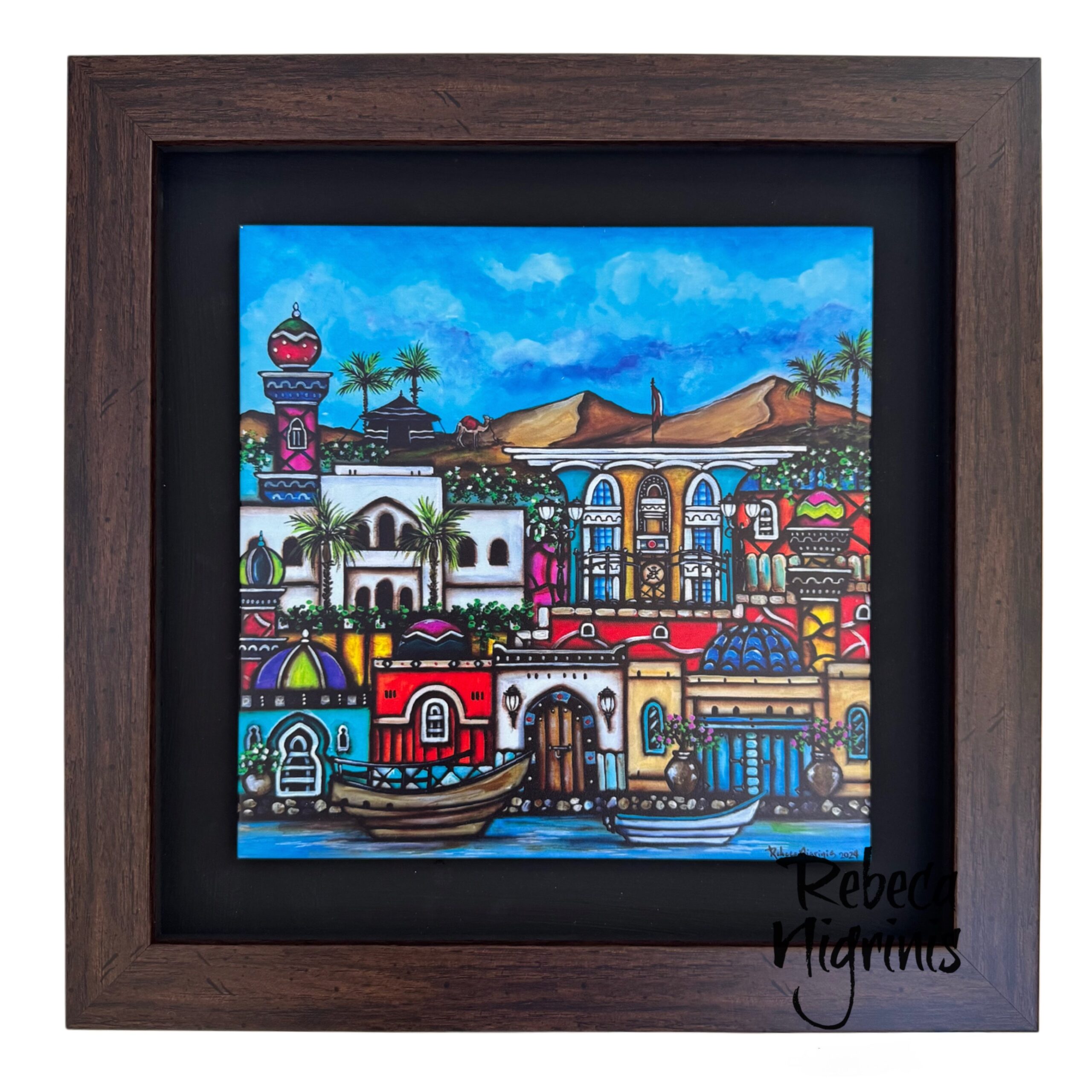 Framed ceramic Art Tile