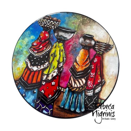 Artistic Lazy Susan – Resin Sealed | 38 cm Diameter - Frienship Series