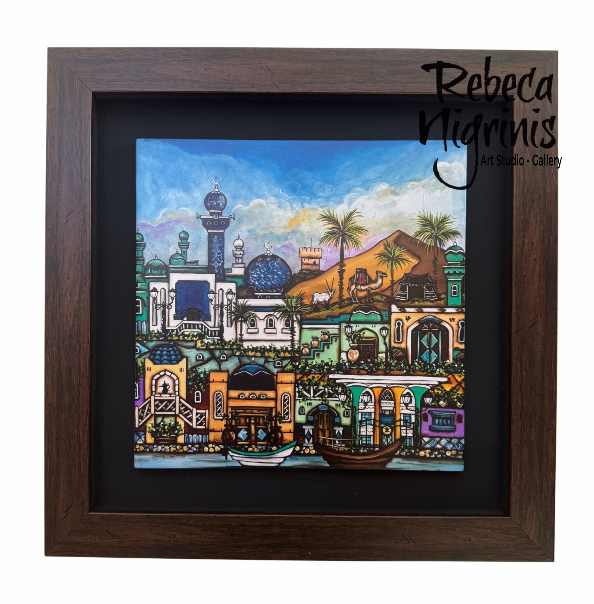 Framed ceramic Art Tile