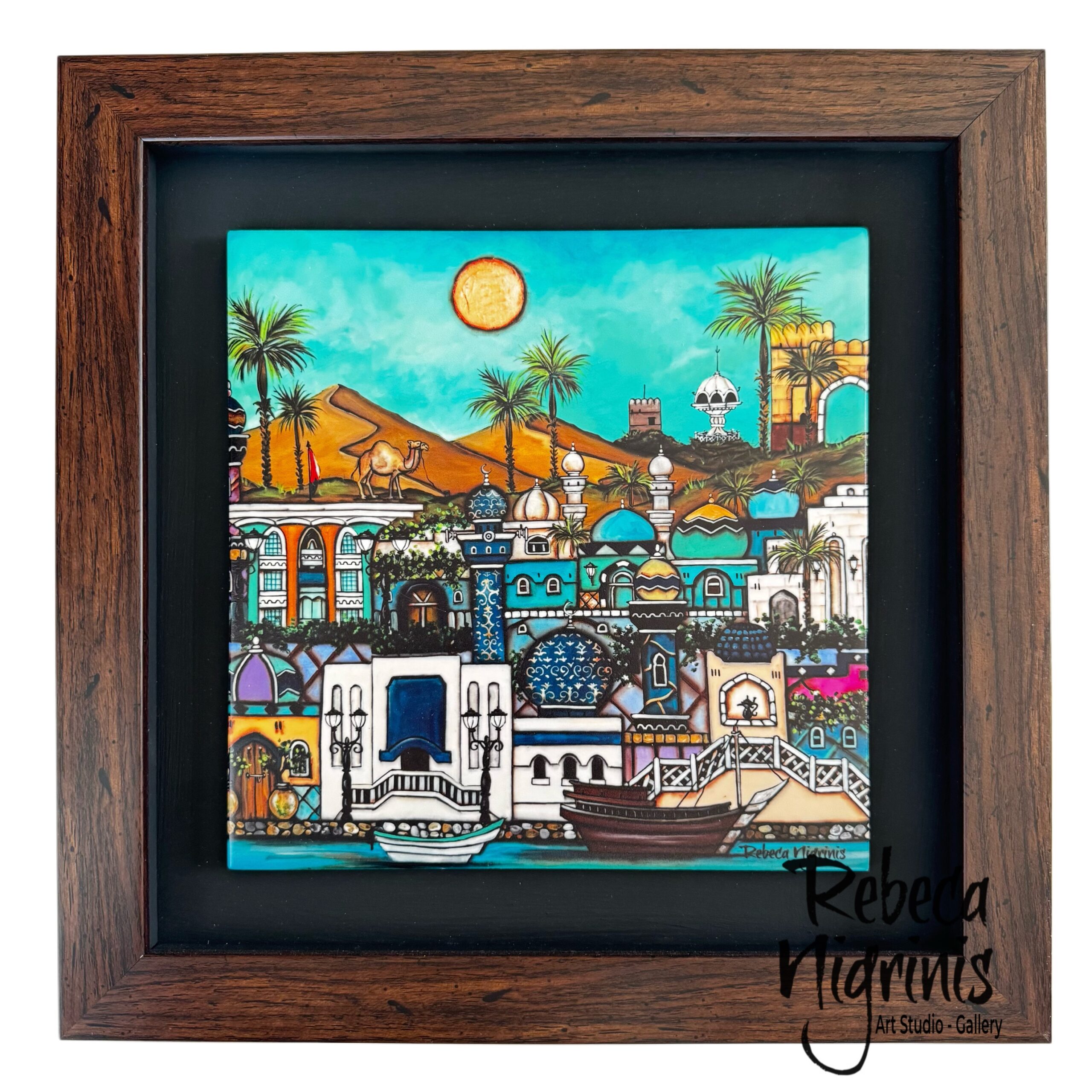 Framed ceramic Art Tile