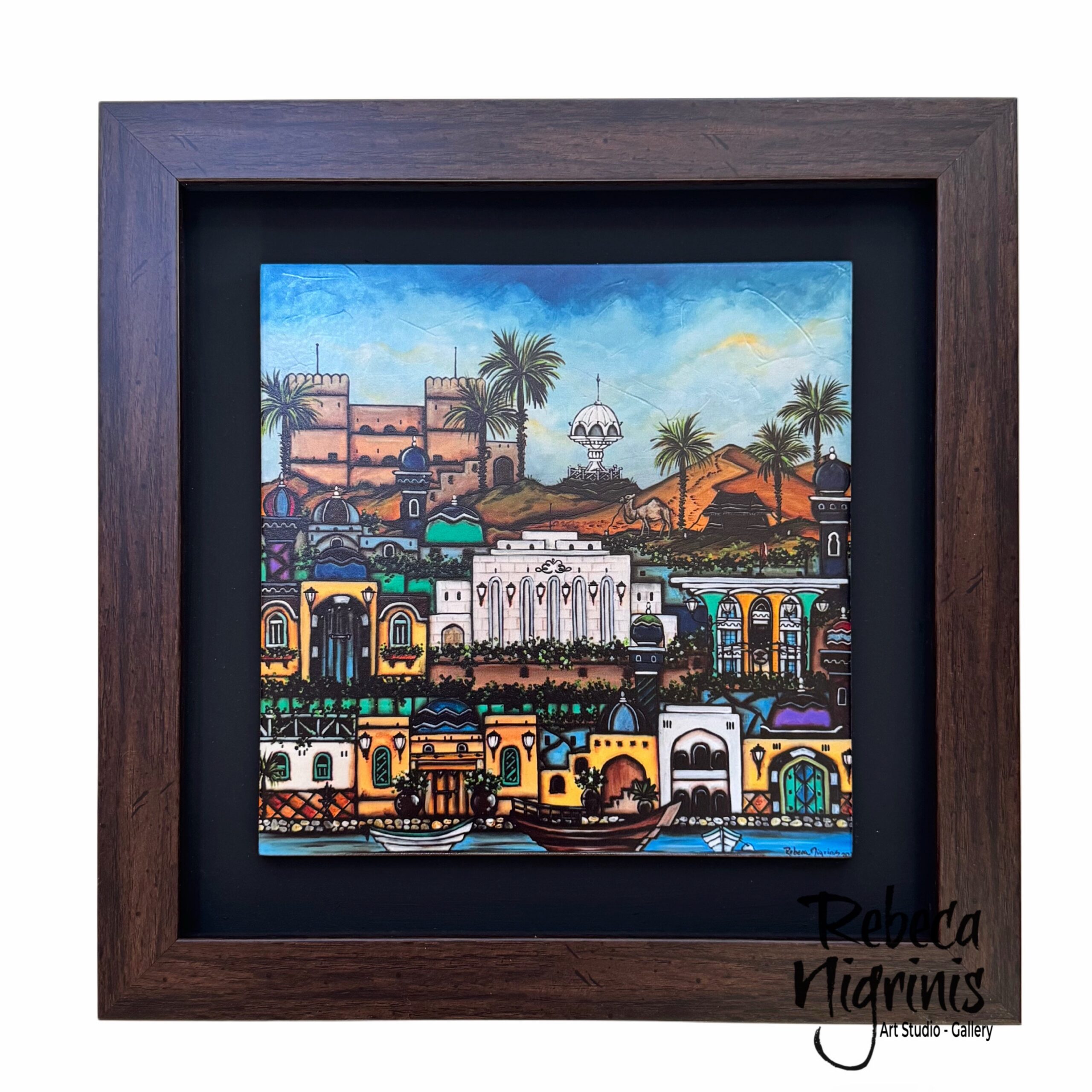 Framed ceramic Art Tile – Oman