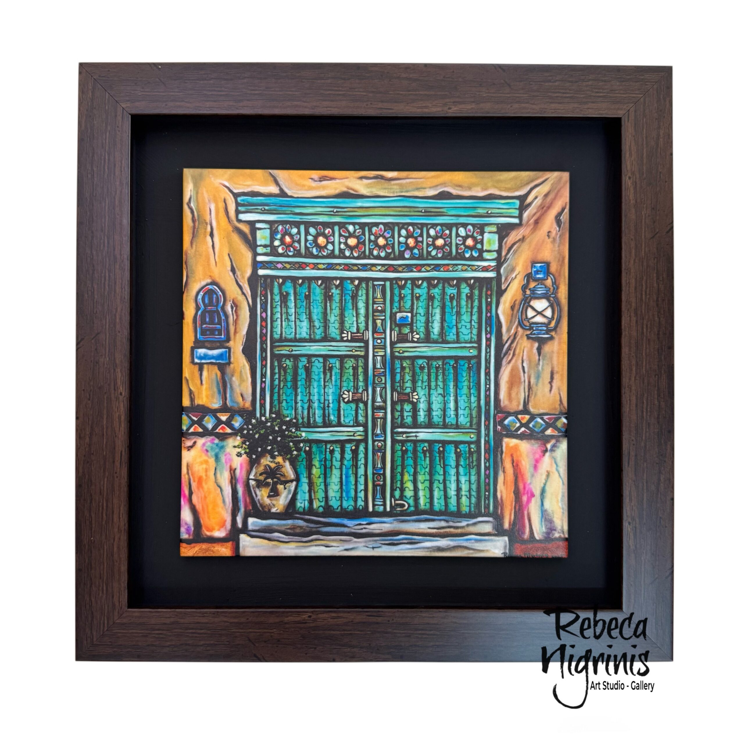 Framed ceramic Art Tile – Omani door