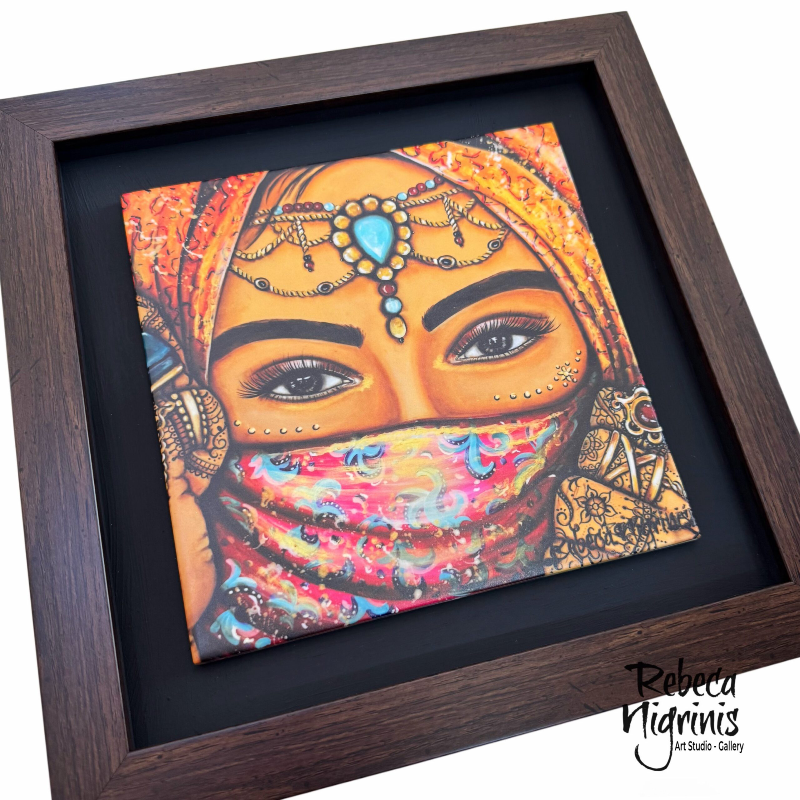 Framed ceramic Art Tile – Arabian Eyes