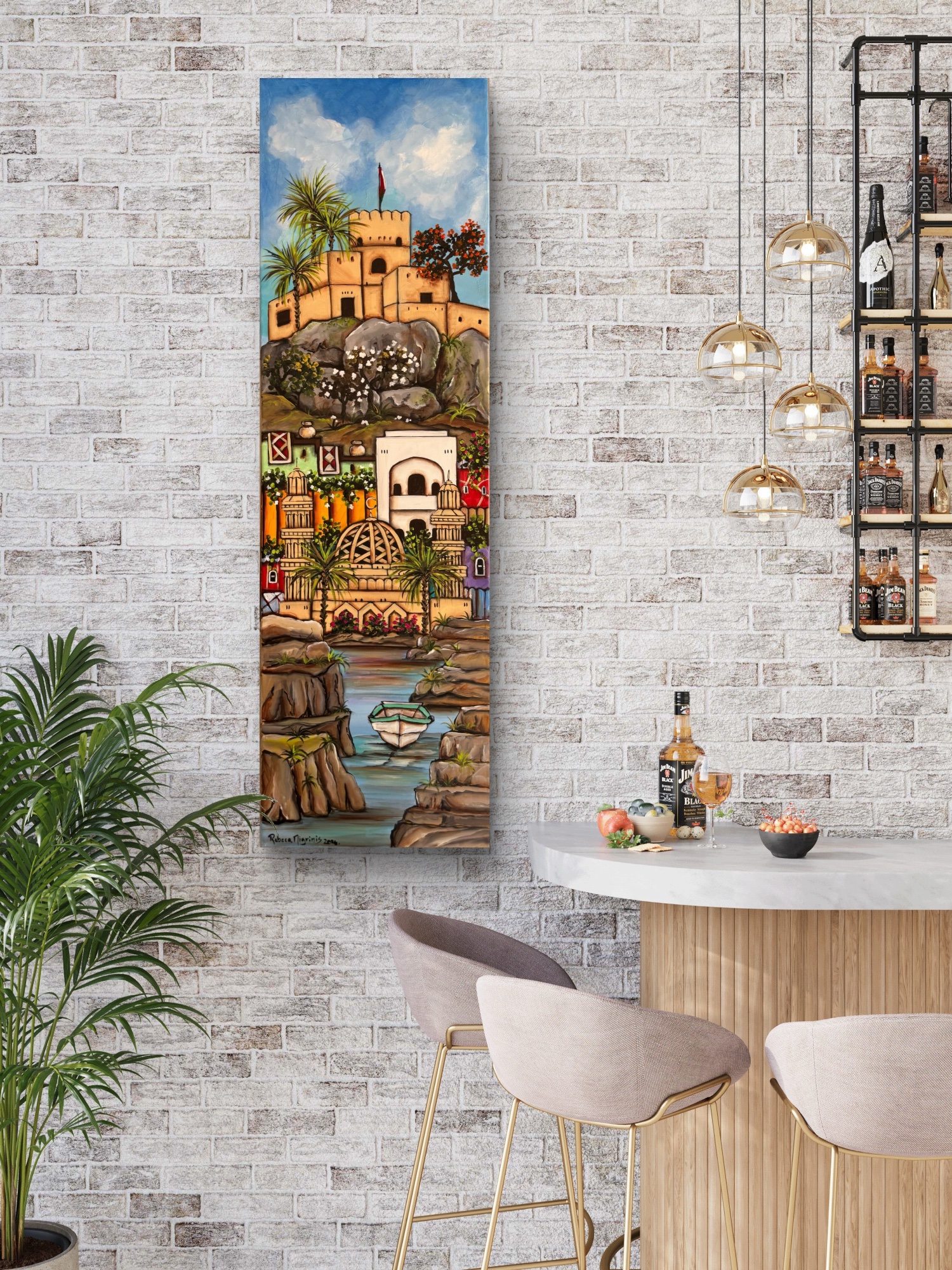 Original Artwork – Acrylic on canvas size 100×30 cm