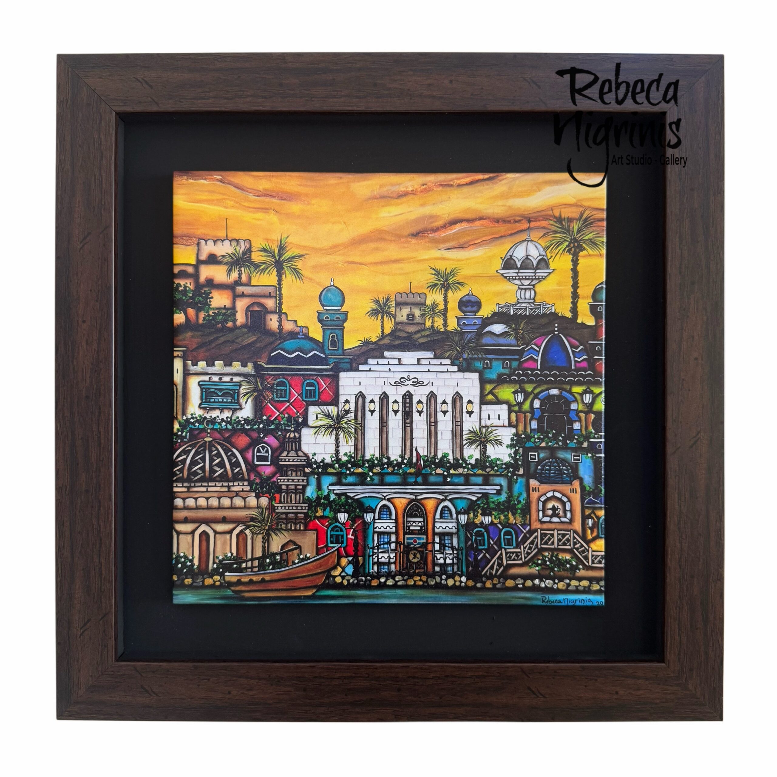 Framed ceramic Art Tile – Oman