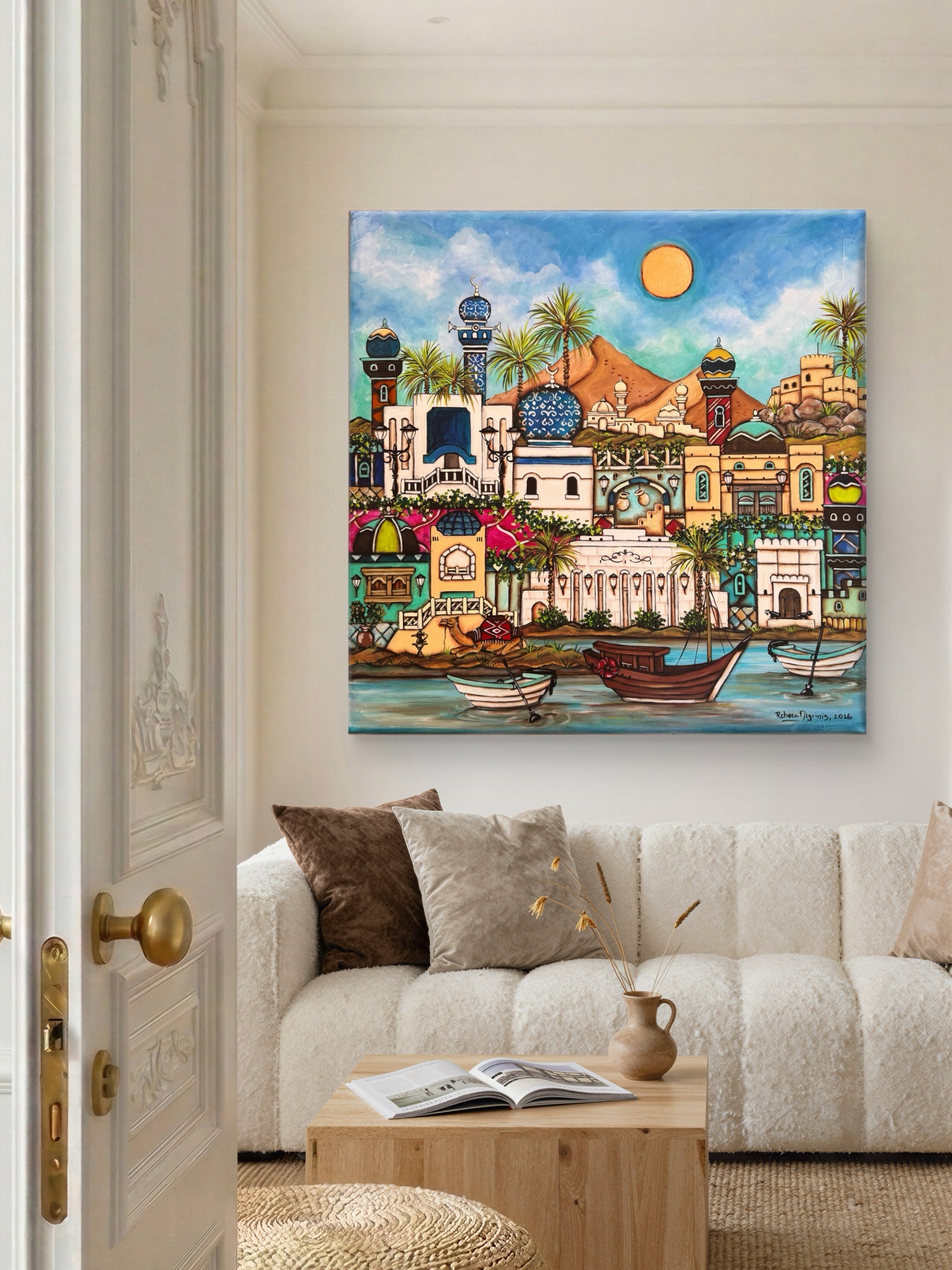 Original artwork on gallery wrapped canvas 80×80 cm