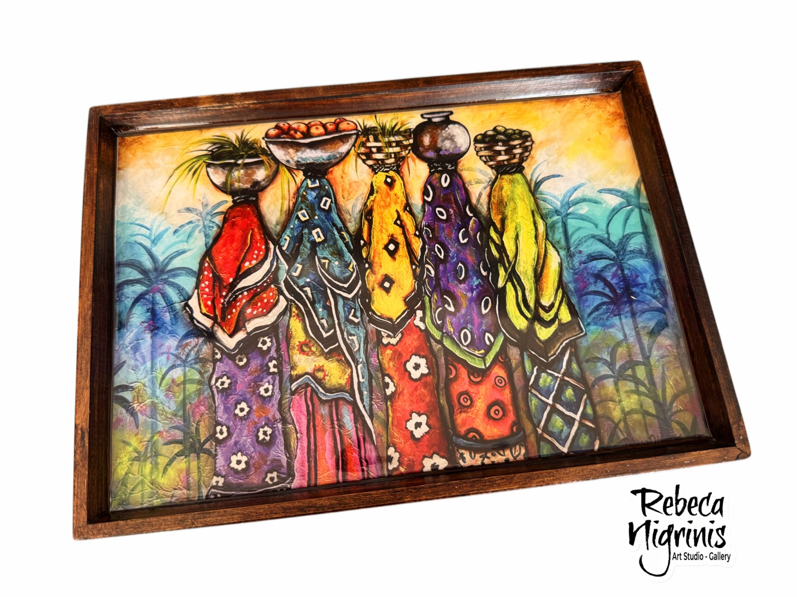 Oman-Inspired Wooden Serving Tray | 28 × 20 cm