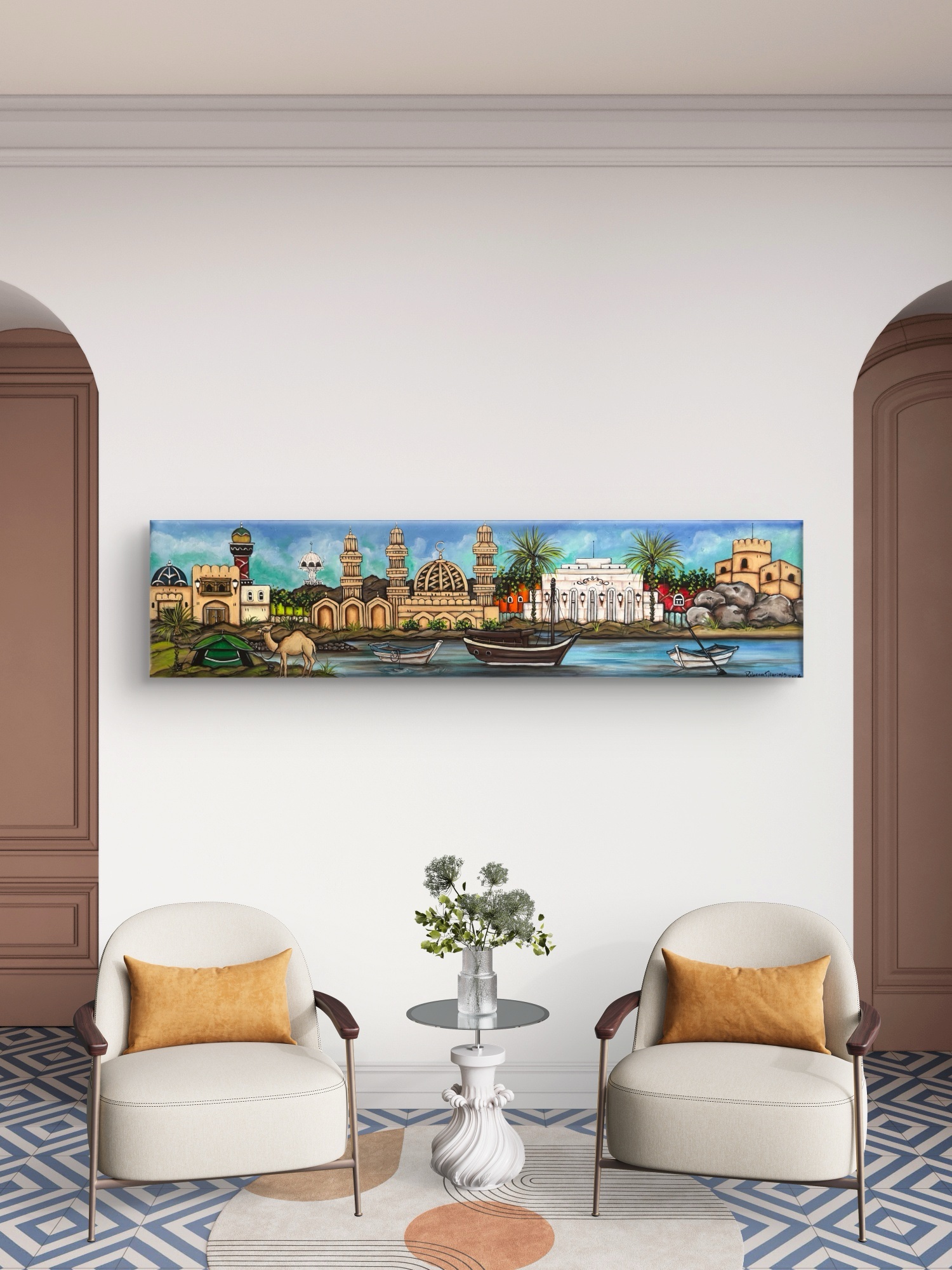 Original Artwork on canvas – Size 120×30 cm