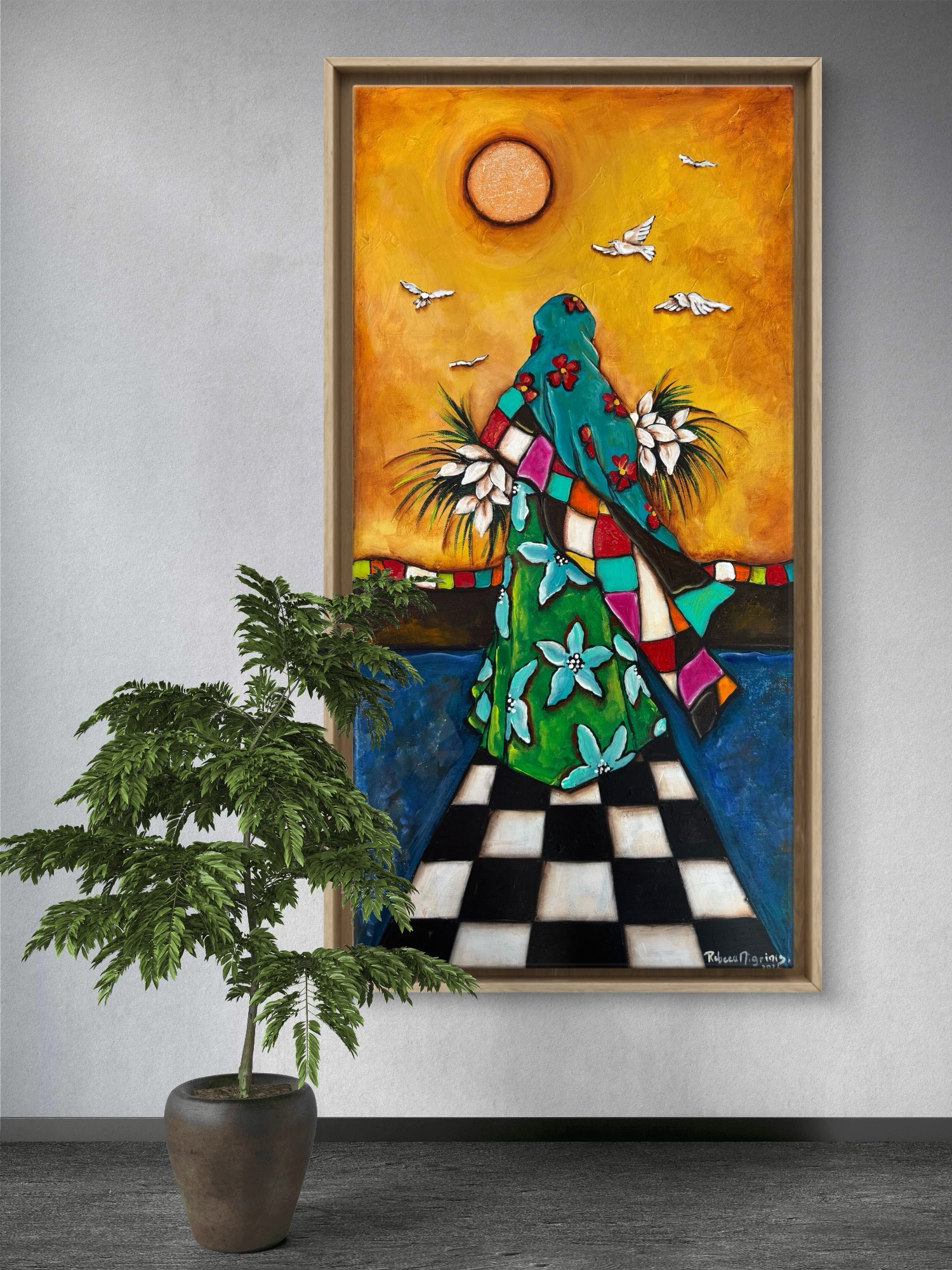 Original Acrylic Painting on Canvas – 80 x 40 cm