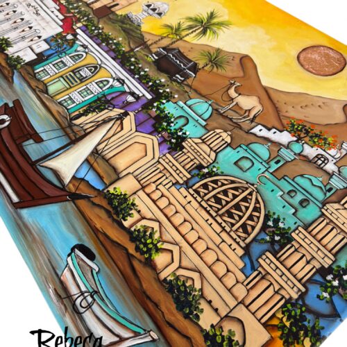 Original Omani Landmarks Painting –  90x60 cm