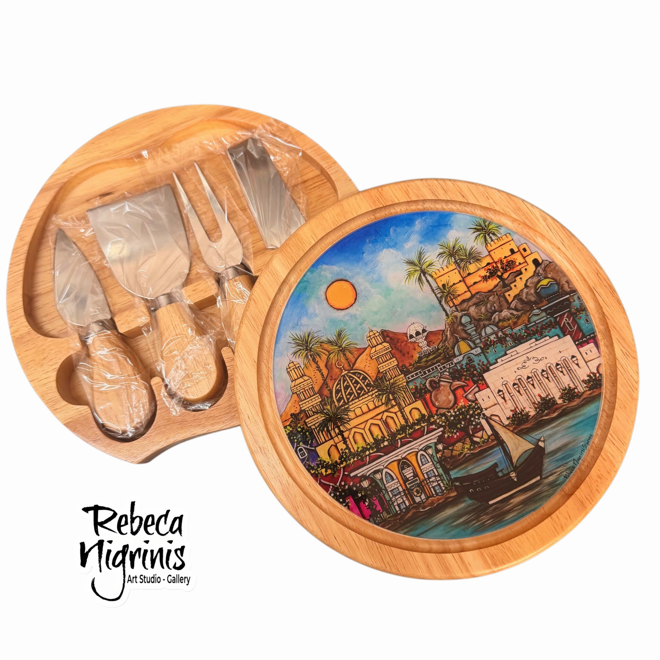 Oman-Inspired Cheese Knife Set – 4-Piece Serving Set